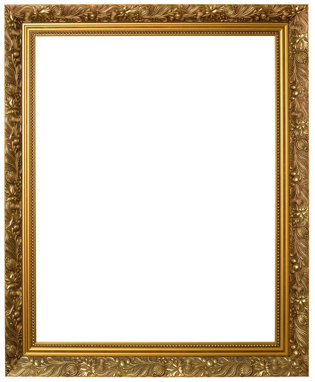 Golden Picture Frame Cutout